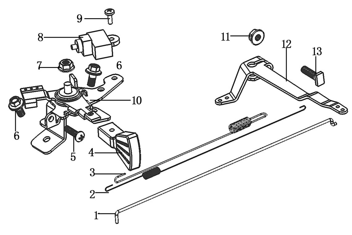ЗАПЧАСТИ ДЛЯ ДВИГАТЕЛЯ LC190FDS (РЕГУЛЯТОР ОБОРОТОВ)